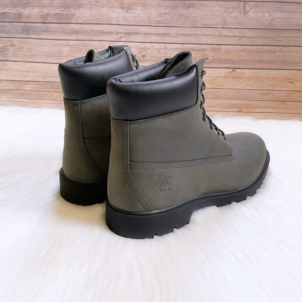 Timberland Men’s Classic 6” Waterproof Dark Green Boots - Picture 2 of 7